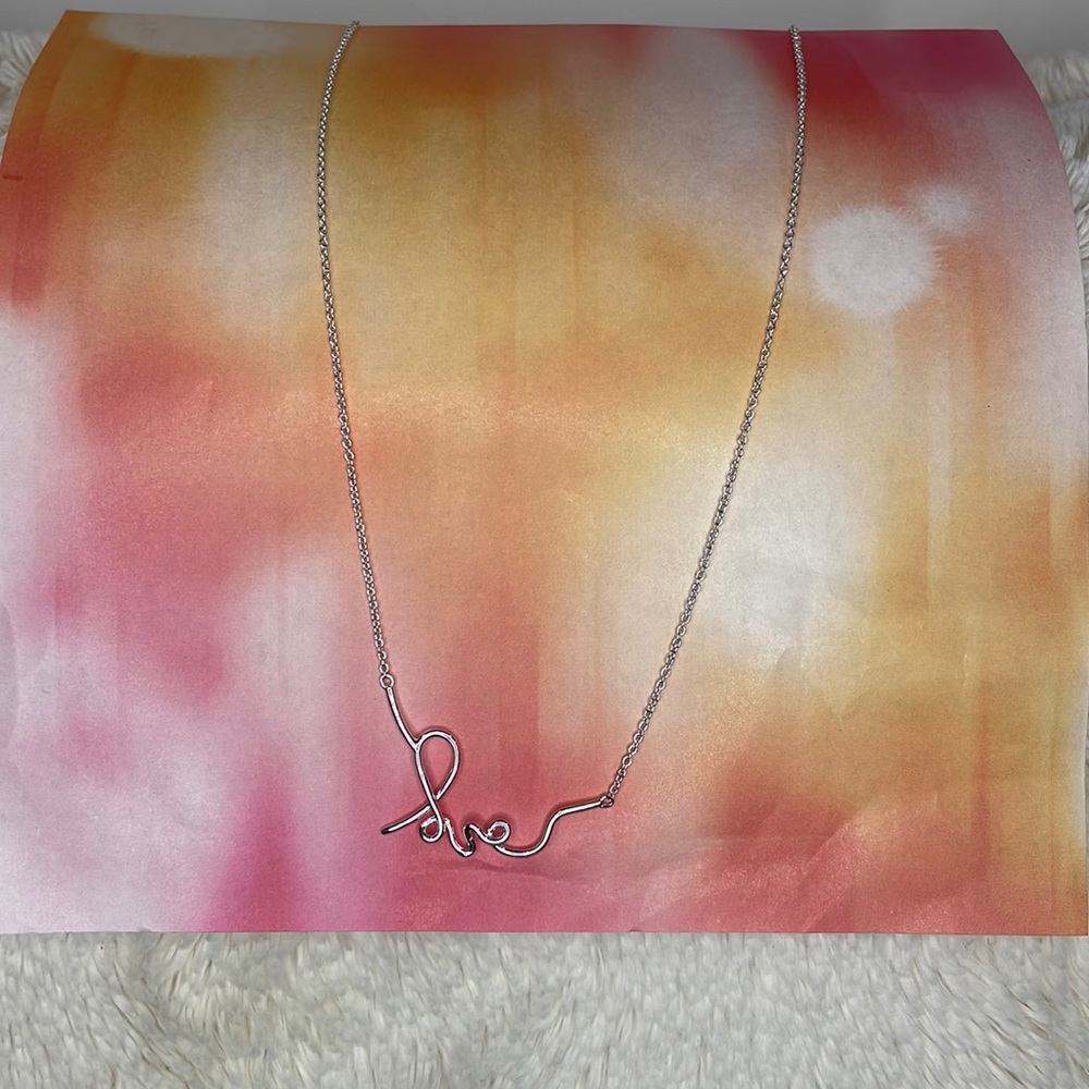 Stella & Dot Love Script Necklace